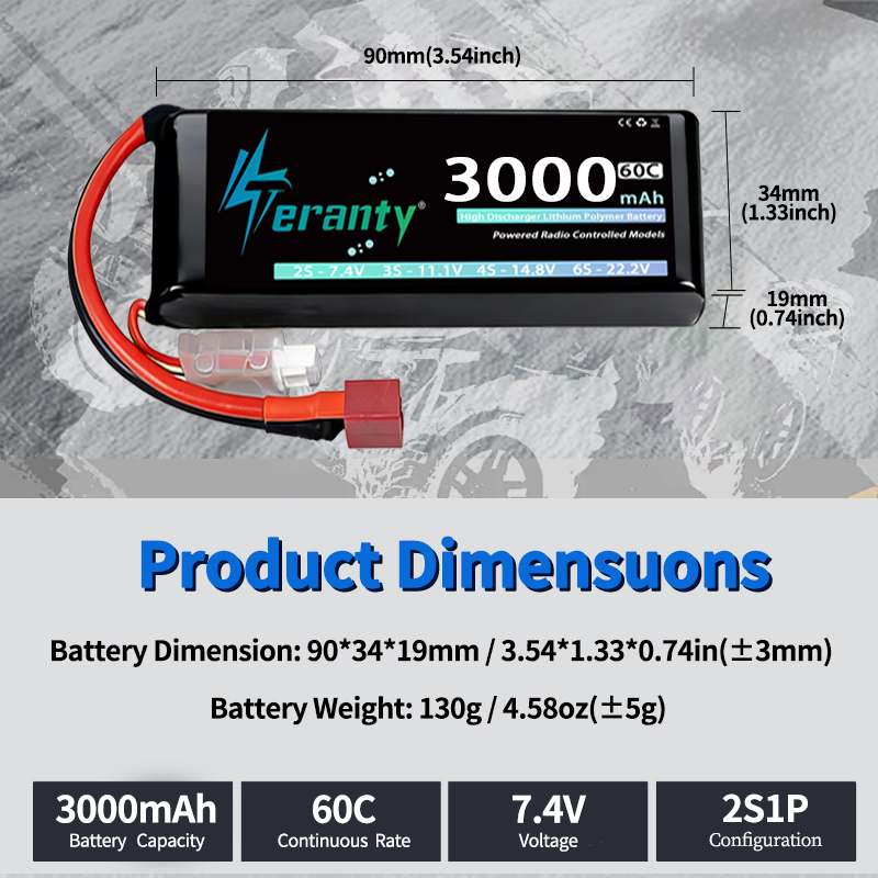 Batterie Lipo TERANTY 2S 3000m - Drone Lipo Battery avis et prix