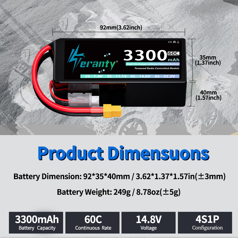 Batterie Lipo TERANTY 4S 3300m - Drone Rc Truck avis et prix