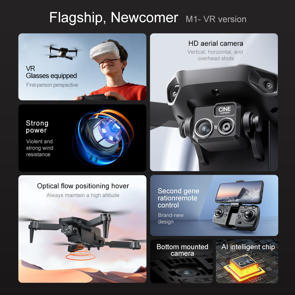 Drone GPS pliable M1/M1VR avec - Drone E88Pro Rc 4K avis et prix